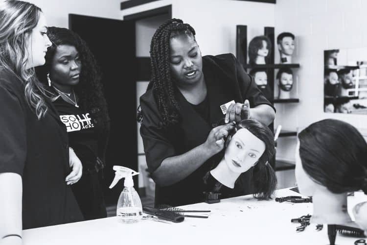 Day one at the Hair School